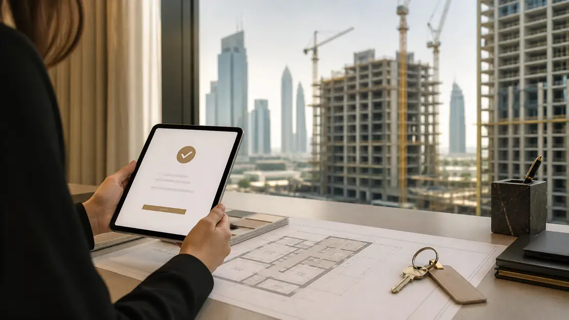 Off-plan registration certificate compared with Dubai project records