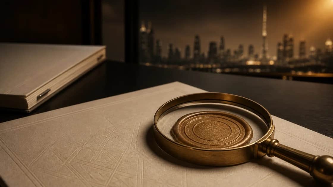Buyer comparing Dubai project records with escrow and reservation documents