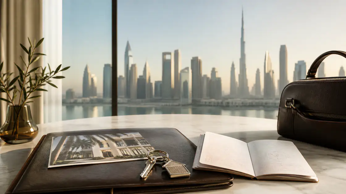Dubai residential property documents arranged for a Golden Residency eligibility review