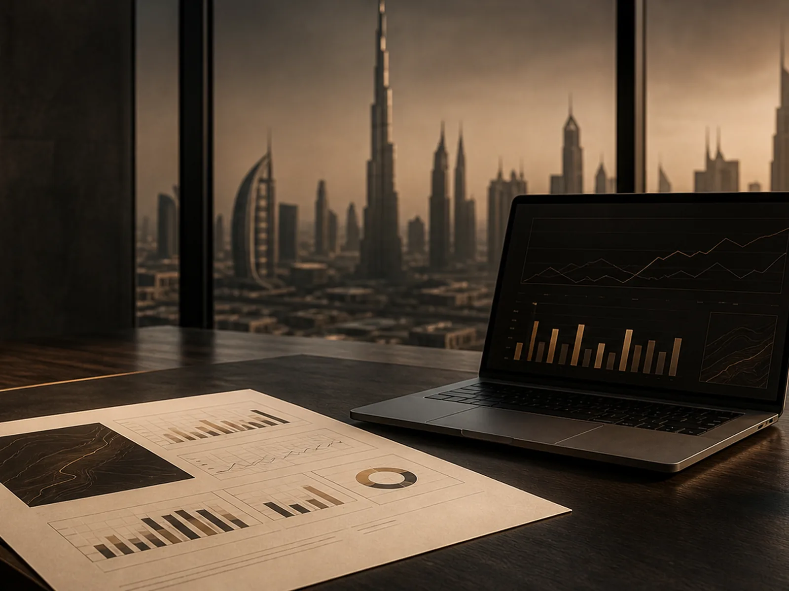 Dubai property investment portfolio and spreadsheet reviewed during an advisory session